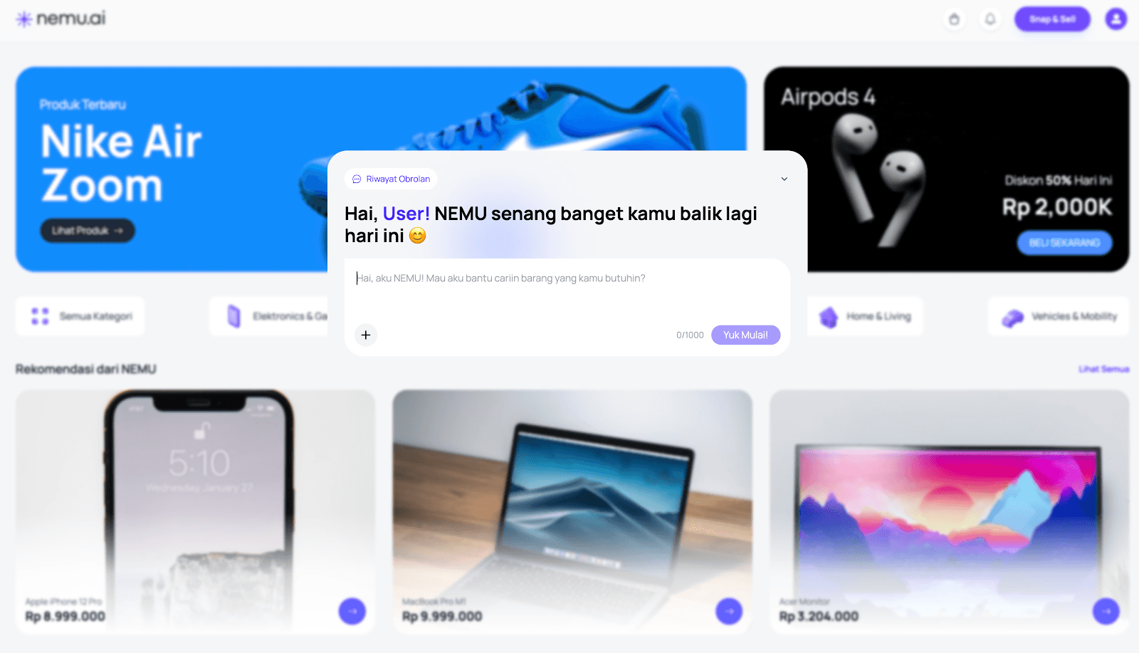 Chat-first home