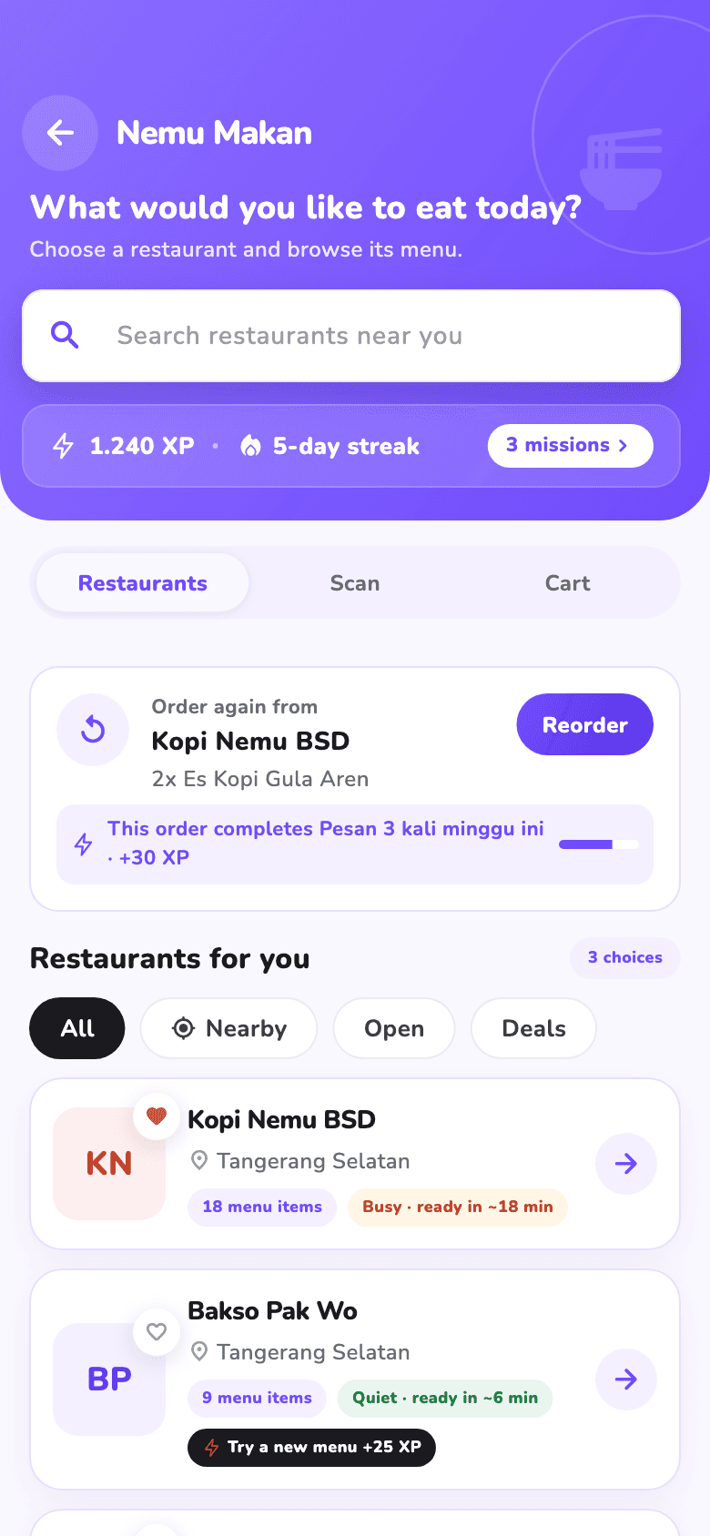 Daftar outlet di Nemu Makan